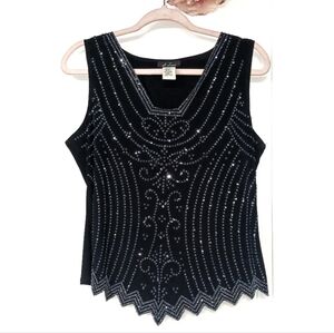 S Levine sequin dressy top